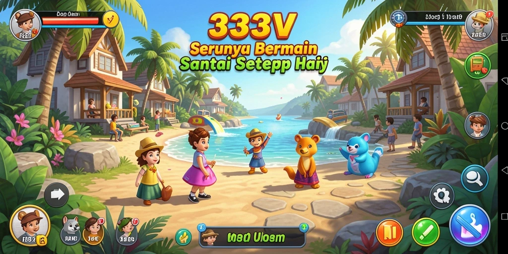 Tampilan gameplay 333V yang ceria dan menarik.