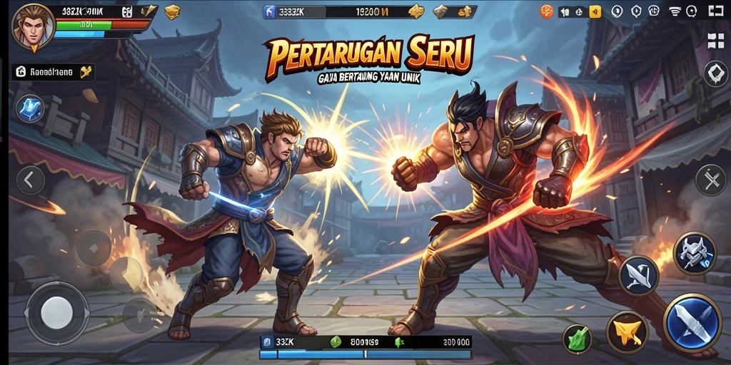 Tampilan Screenshot 33ZK yang menampilkan aksi pertarungan yang mendebarkan.