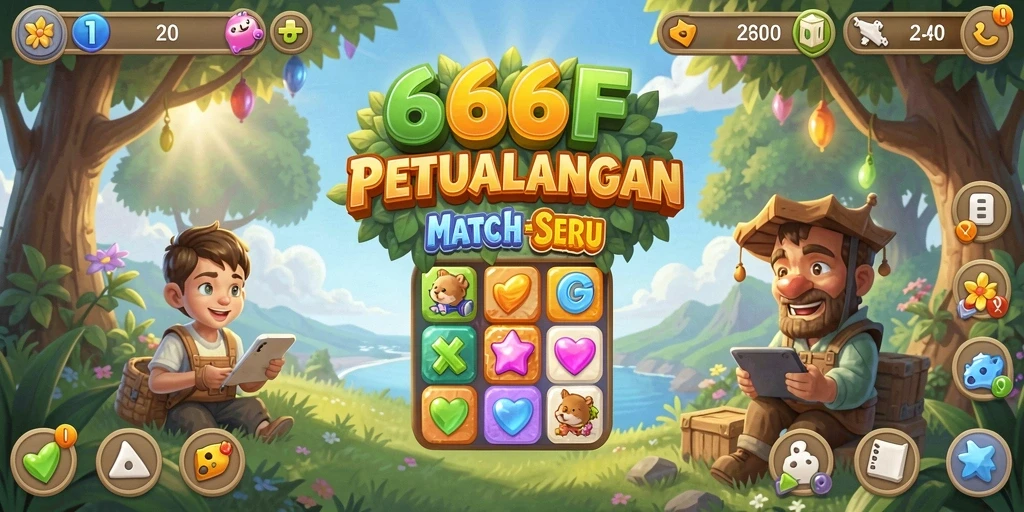 Tampilan gameplay seru dari 666F dalam aksi Match-3.