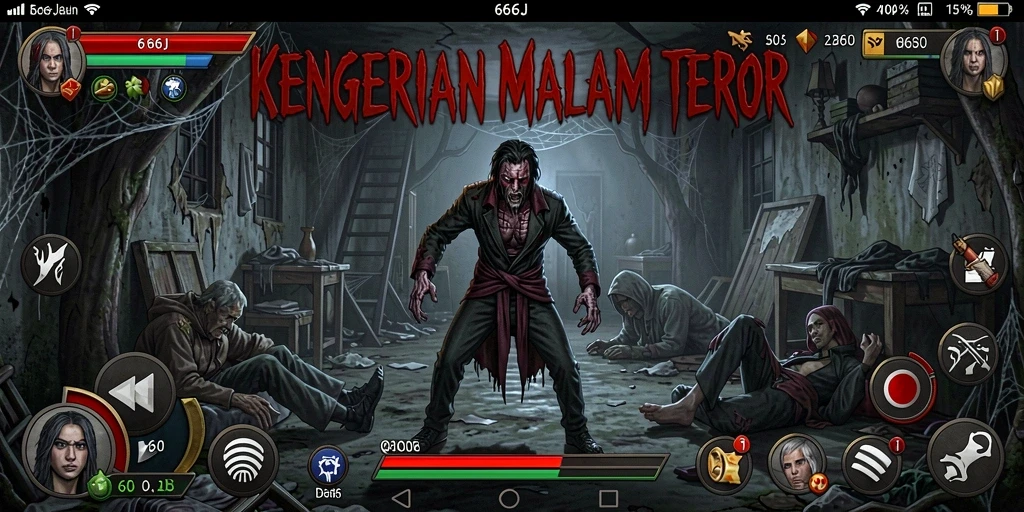 Screenshot menampilkan gameplay yang mencekam dari 666J.
