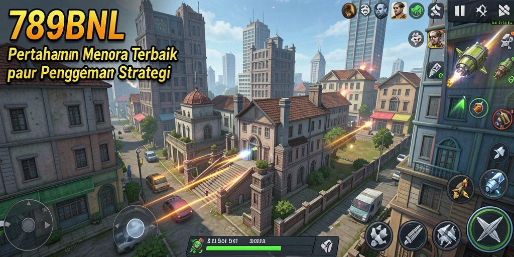 Screenshot 789BNL menampilkan aksi strategi Tower Defense yang seru.