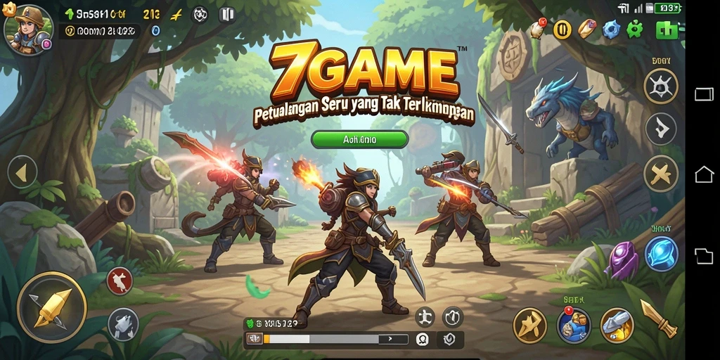 Tampilan utama 7GAME dengan aksi petualangan yang mendebarkan.