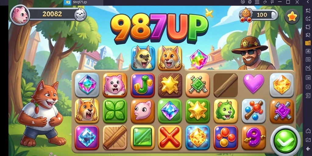 Tangkap momen seru gameplay Match-3 di 987UP.