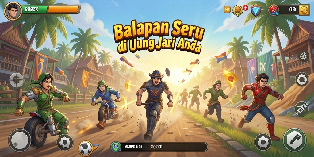 Tangkapan layar gameplay <strong>999ZK</strong> yang mendebarkan dan penuh aksi balapan.