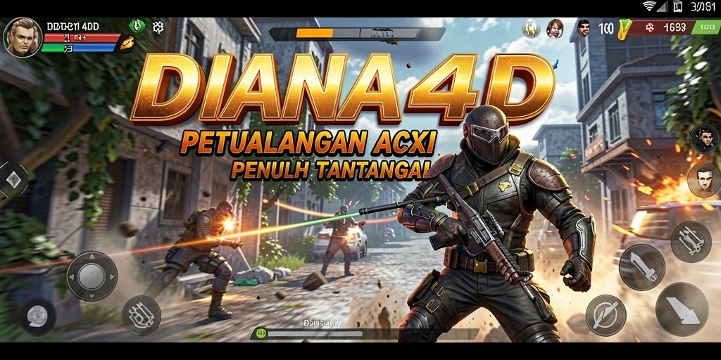Tangkapan layar gameplay DIANA4D menampilkan aksi seru dan grafis menawan.