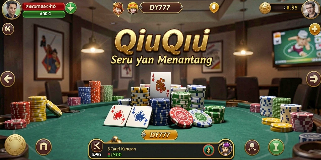 Tampilan gameplay DY777 yang seru dan menantang dalam permainan QiuQiu.