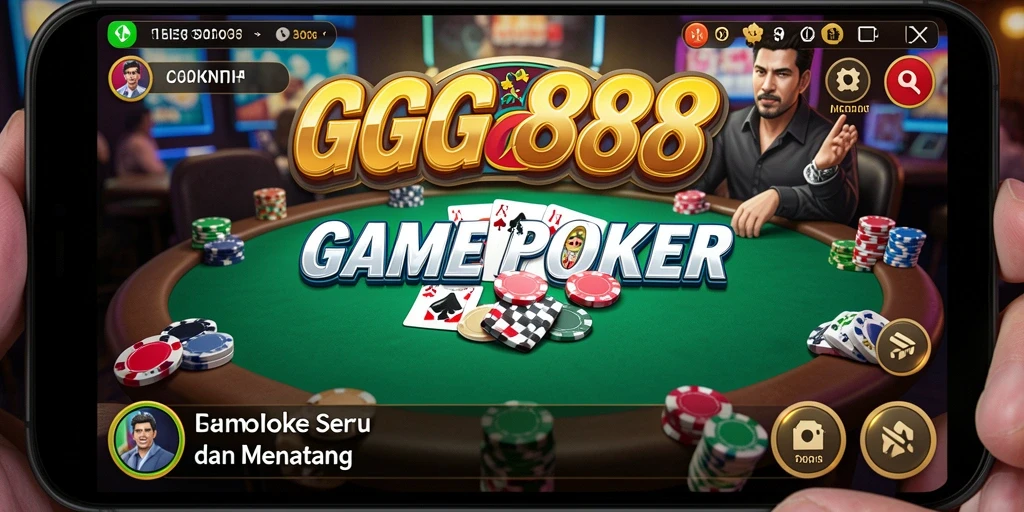Screenshot GGG888 menampilkan aksi seru dalam permainan Poker.