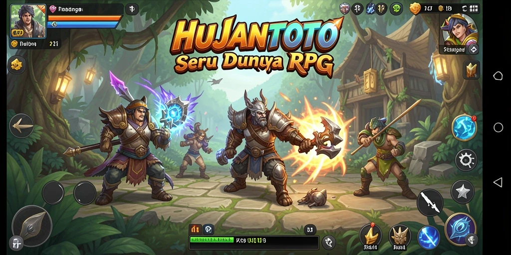 Screenshot gameplay HUJANTOTO yang menampilkan pertarungan seru dan grafis menakjubkan.