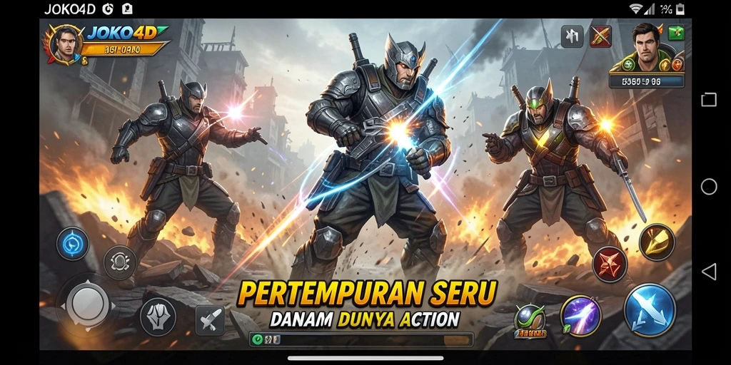 Tampilan gameplay seru dalam JOKO4D dengan aksi yang mendebarkan.
