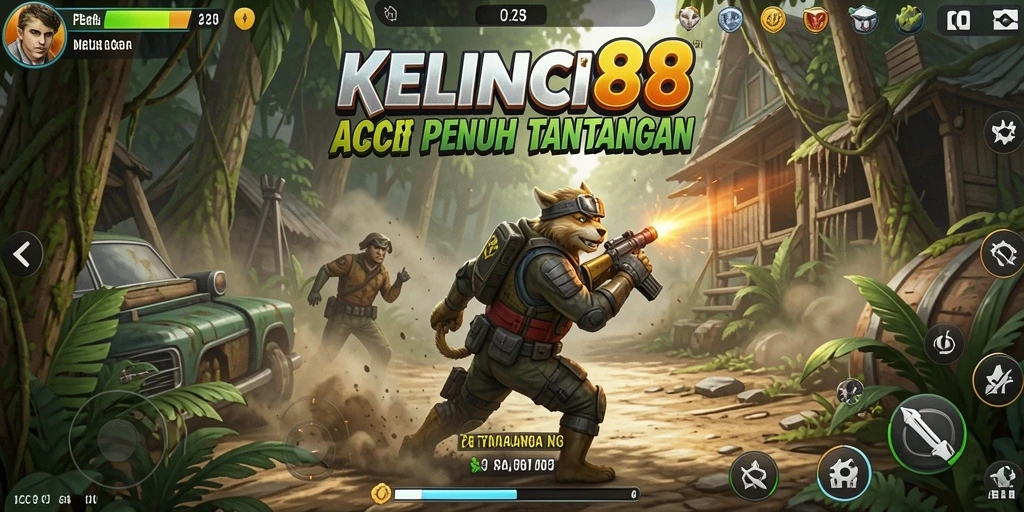 Tangkapan layar KELINCI88 menampilkan aksi dramatis dalam gameplay.
