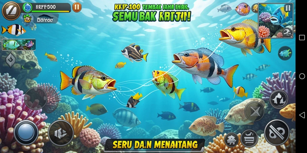 Tampilan menarik dalam gameplay Tembak Ikan KPK100.