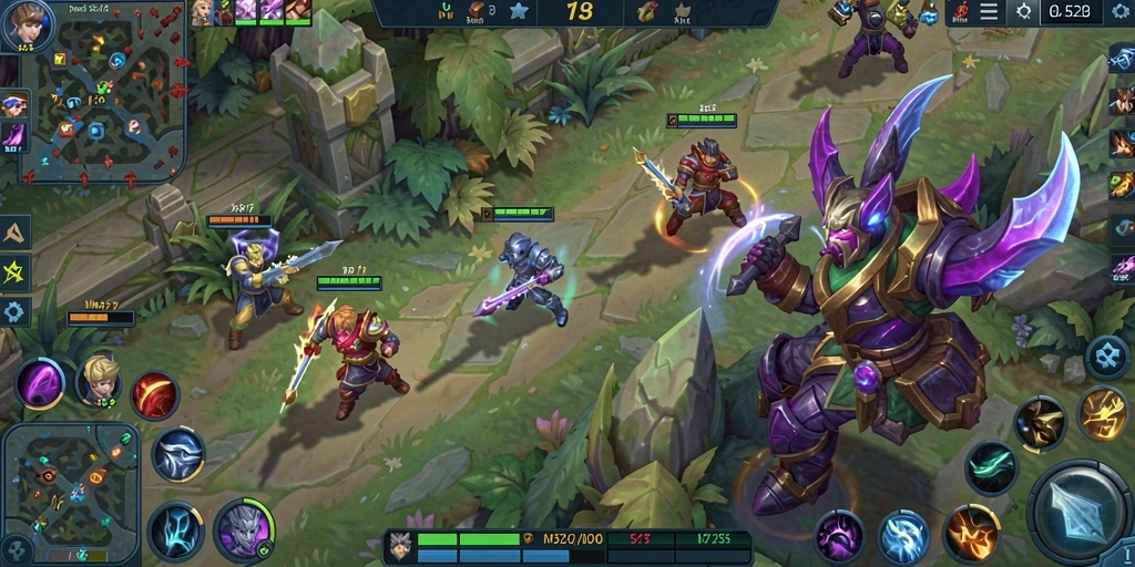 Gameplay menarik dalam pertarungan tim di MG525.