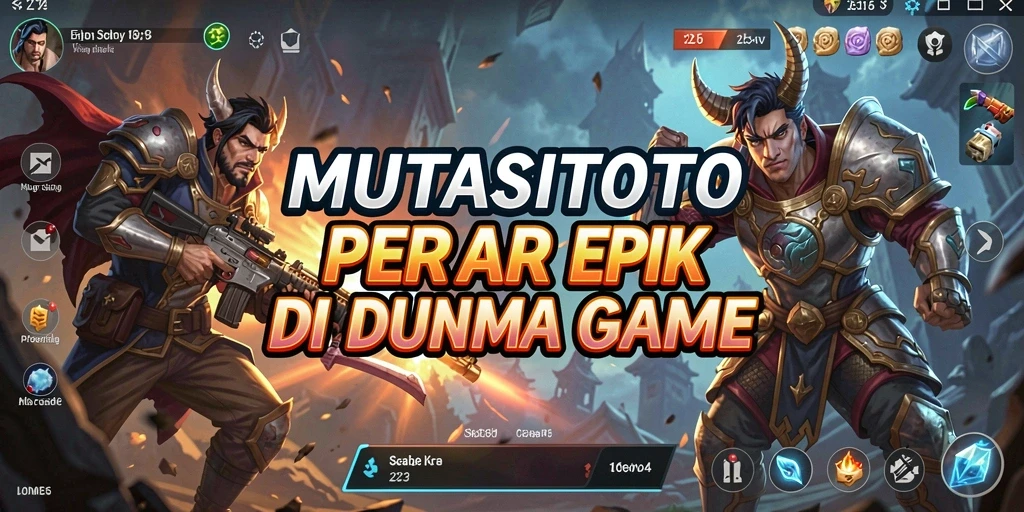 Gameplay intens MUTASITOTO dengan karakter bertarung yang unik.