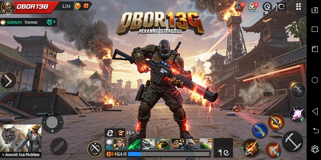 Screenshot menarik dari gameplay strategis OBOR138.