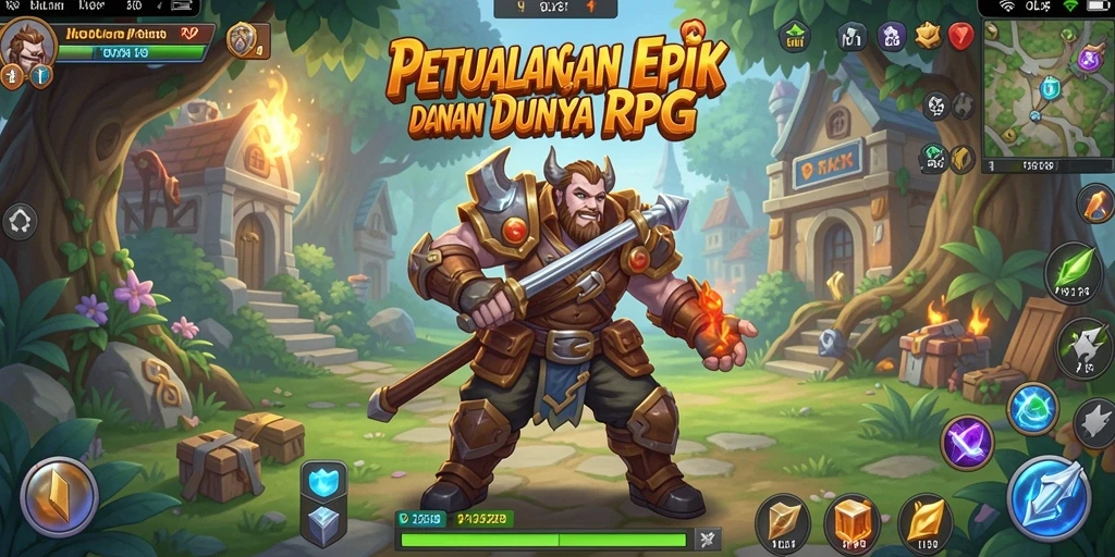 Tampilan menarik dari gameplay RPG yang seru di OLX128.