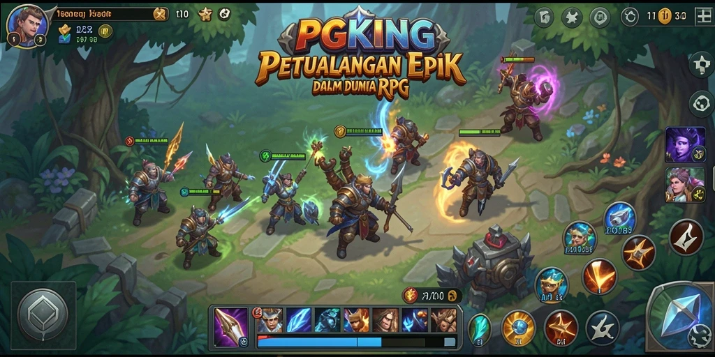 Tampilan gameplay PGKING yang epik dan mendebarkan dalam dunia RPG.