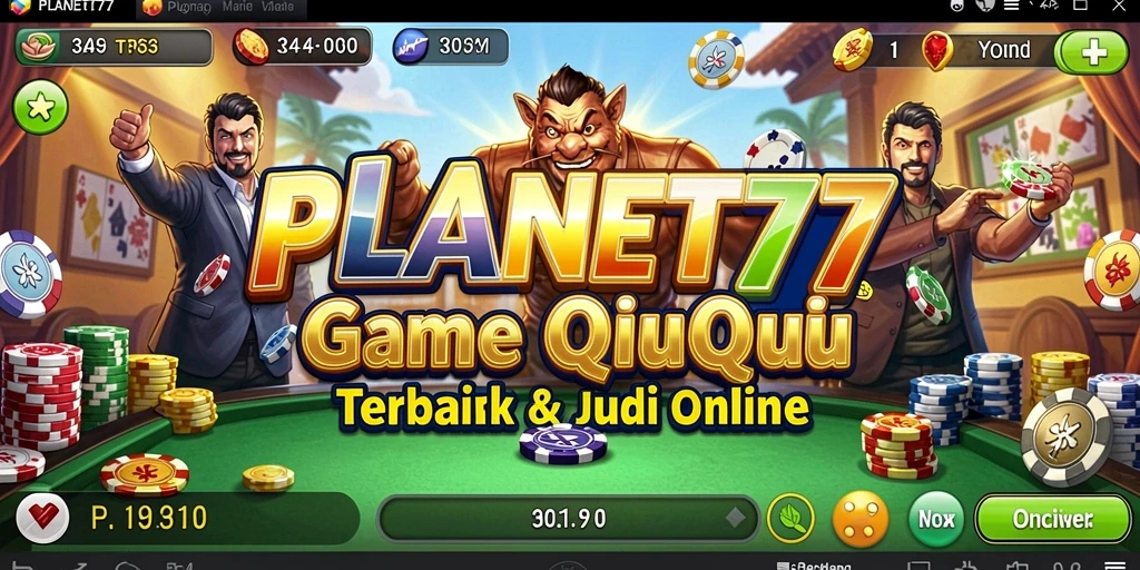 Screenshot utama PLANET77 yang menampilkan aksi seru QiuQiu.