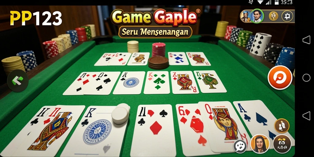 Tampilan gameplay seru PP123 saat bermain Gaple.