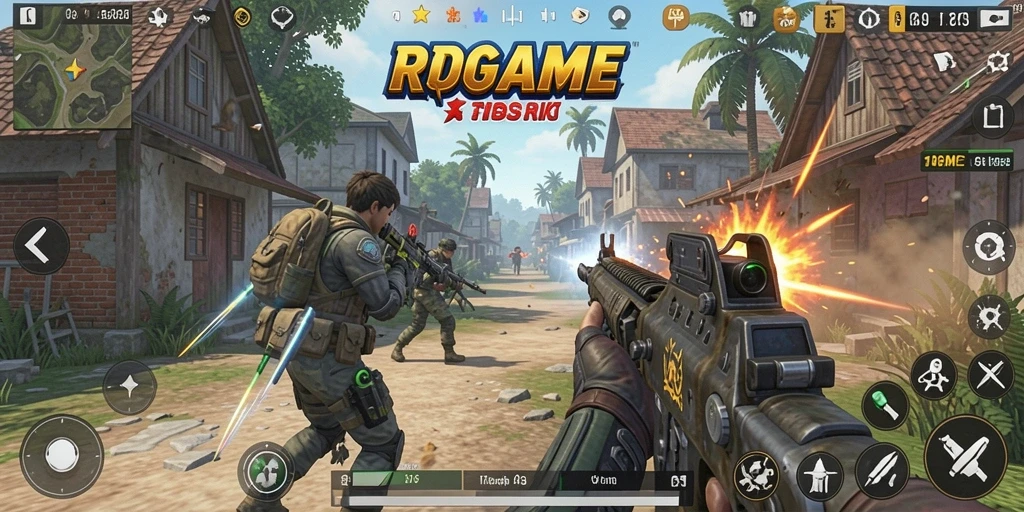 Tampilan gameplay RPGAME yang mendebarkan dalam pertempuran nyata.