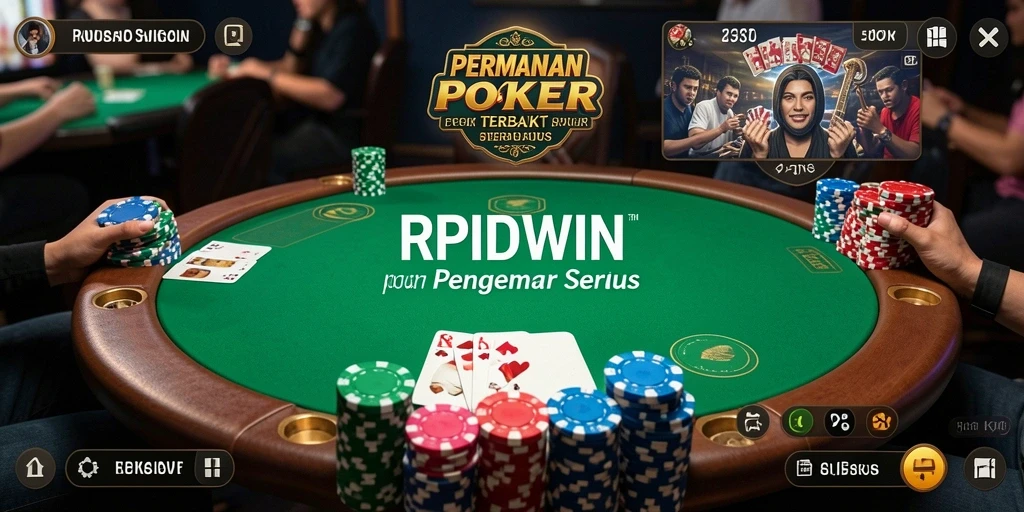Gameplay poker seru di RPIDWIN dengan pemain dari seluruh dunia.