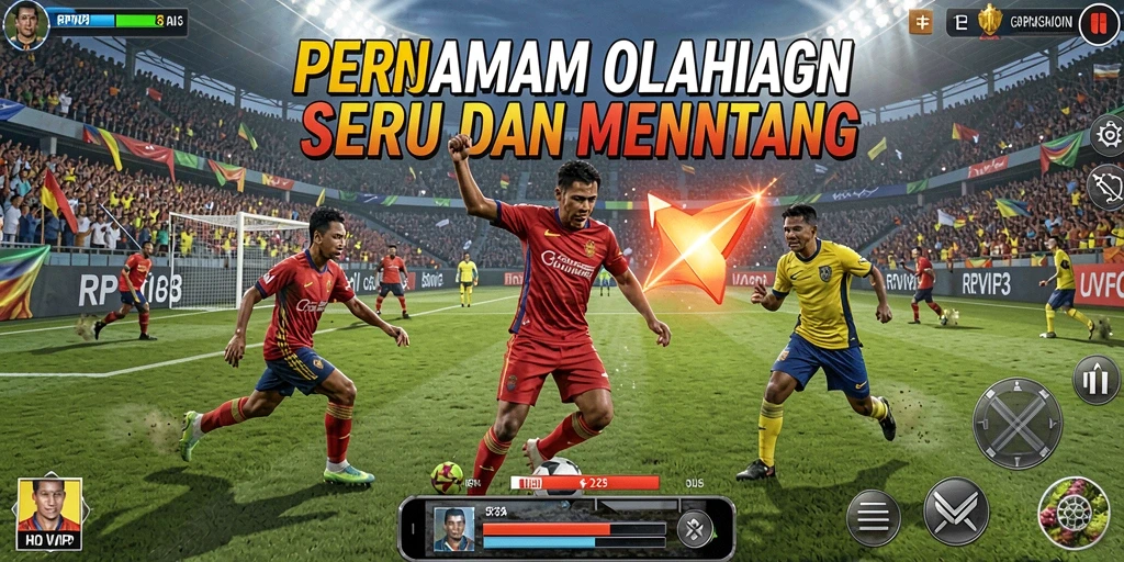 Tampilan dinamis gameplay RPVIP3 dengan berbagai cabang olahraga.