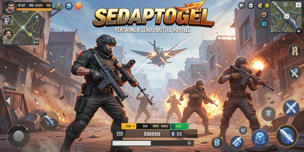 Screenshot gameplay menampilkan aksi seru di battlefield SEDAPTOGEL.