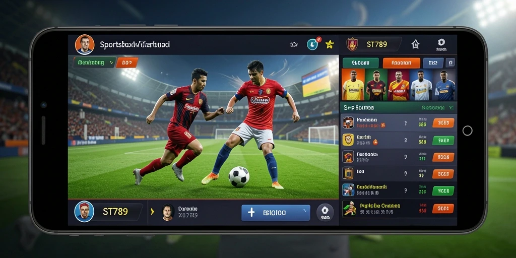 Tampilan gameplay ST789 dengan antarmuka Sportsbook yang dinamis.