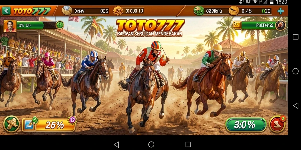 Tampilan gameplay balapan yang seru dan mendebarkan di TOTO777.
