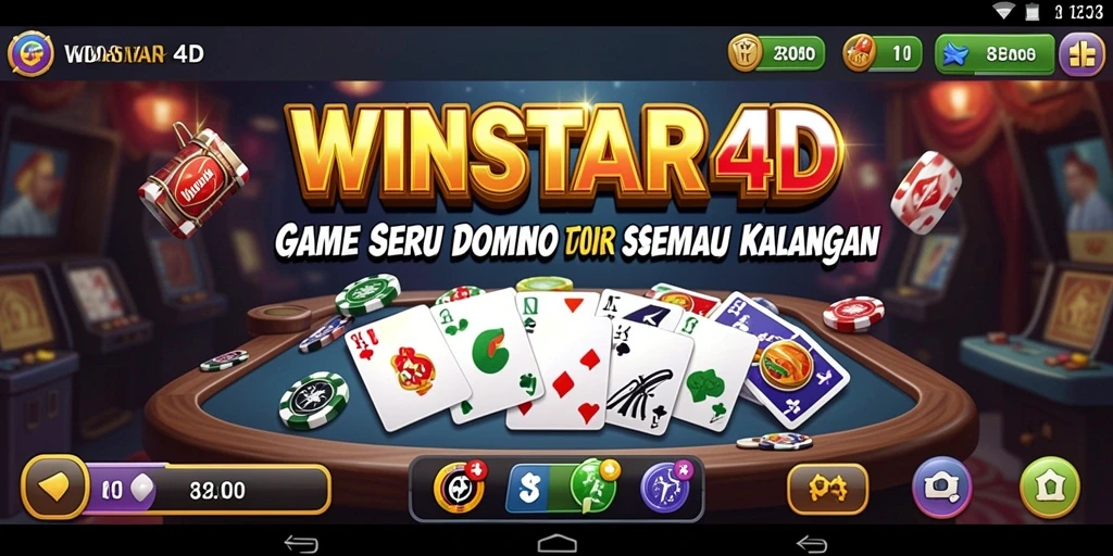 Tampilan gameplay Domino yang menarik di WINSTAR4D.